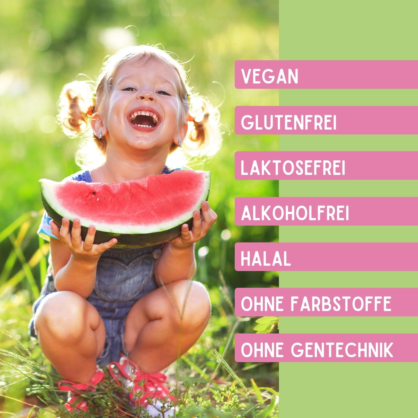 Eigenschaften des Mahlzeit-Sirup sind Vegan, Laktosefrei, alkoholfrei, glutenfrei, halal, ohne Farbstoffe und ohne Gentechnik