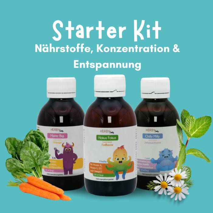 Starter Set für Kita-oder Schulstart: Nährstoffe, Konzentration & Entspannung