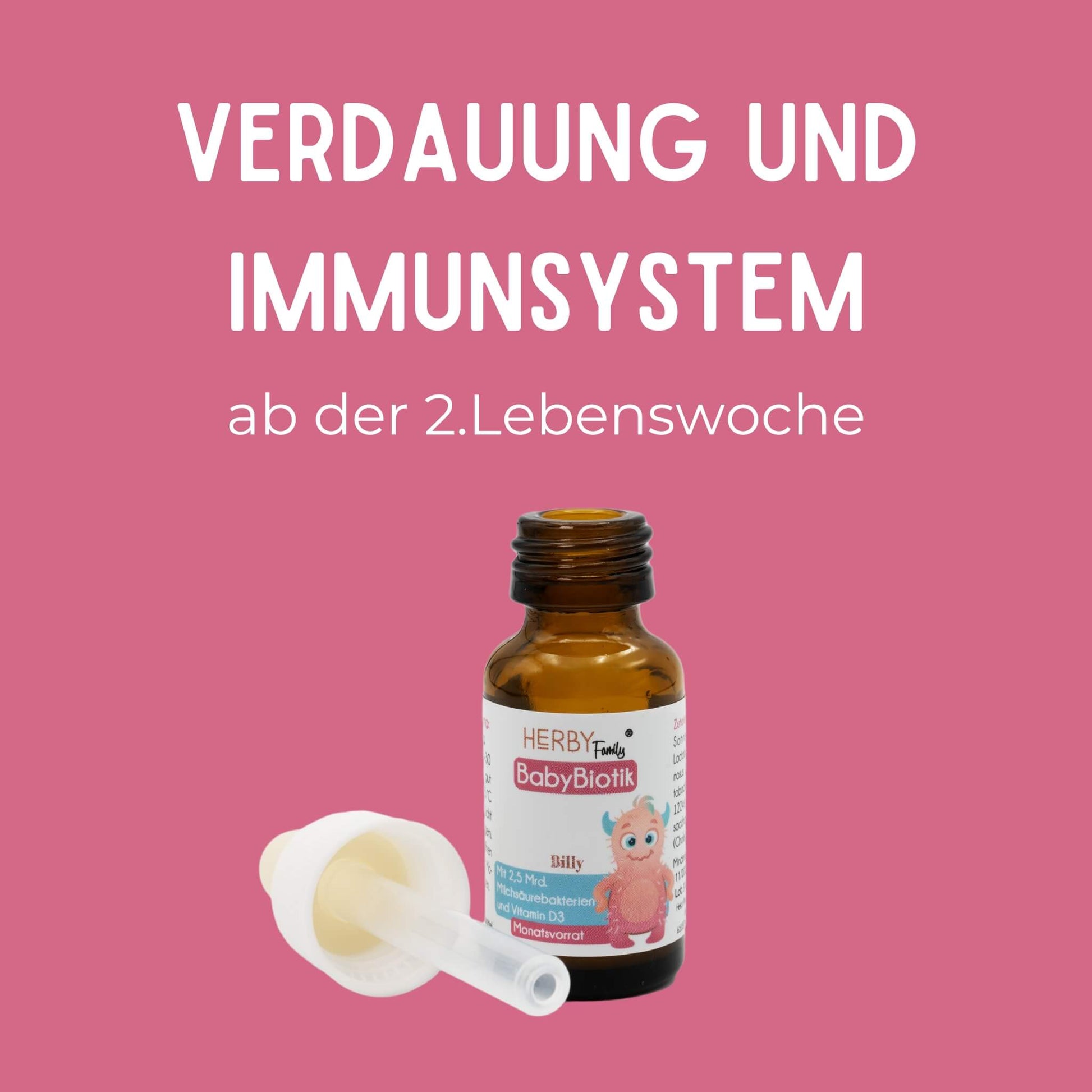 BabyBiotik Tropfen mit Pipette für die Verdauung und das Immunsystem ab der 2. Lebenswoche