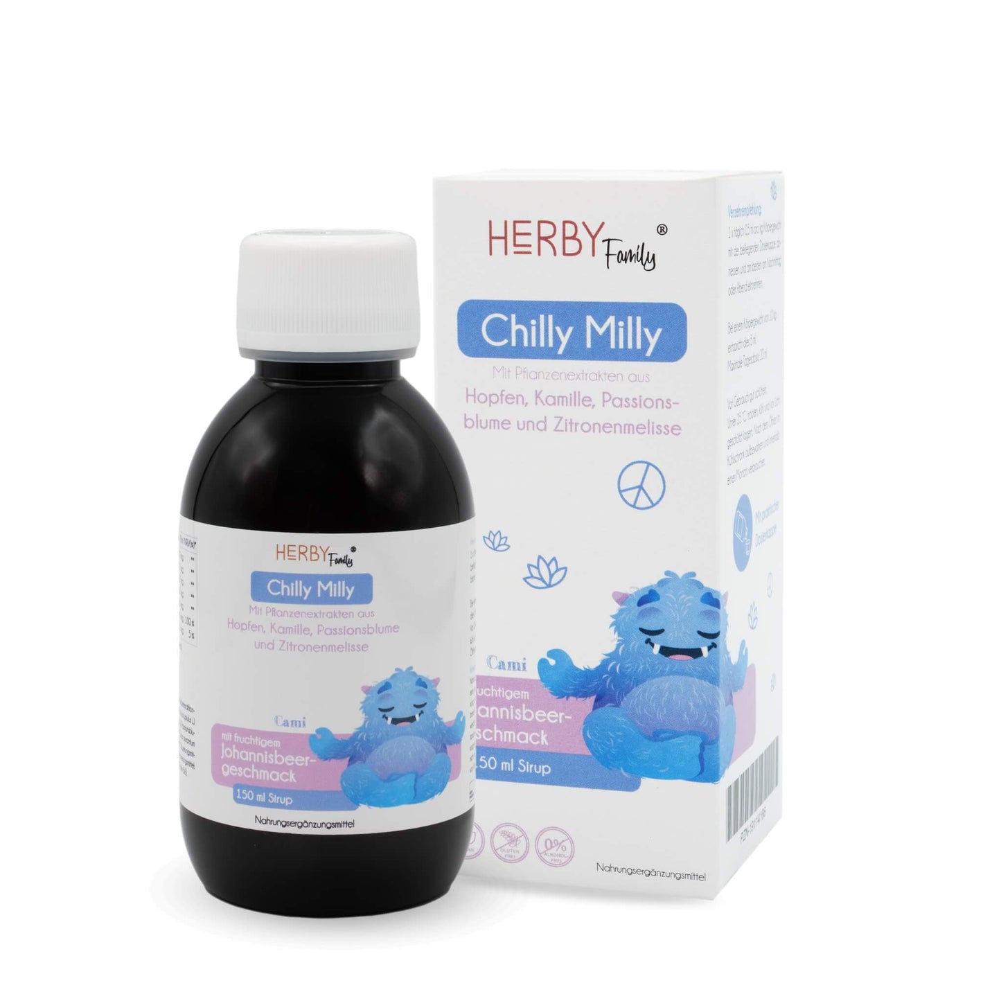 Flasche Chilly Milly Sirup mit Faltschachtel