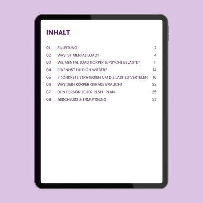 E-Book Mental Load - wenn der Kopf nie Pause hat