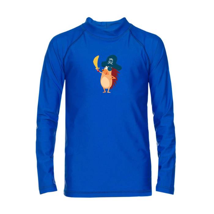 Kinder UV Langarm Shirt mit Igelchen - Hellblau