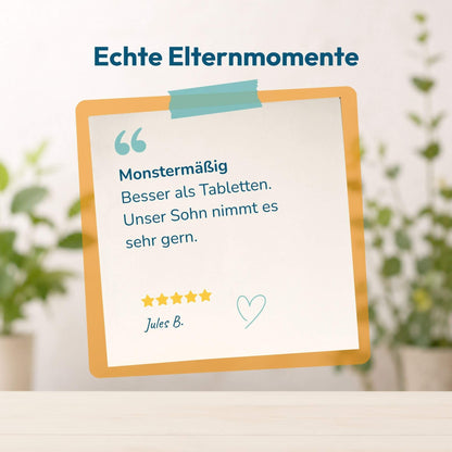 Positive Erfahrung einer Familie mit dem HERBY Family Vitamin D3 Spray für Kinder.