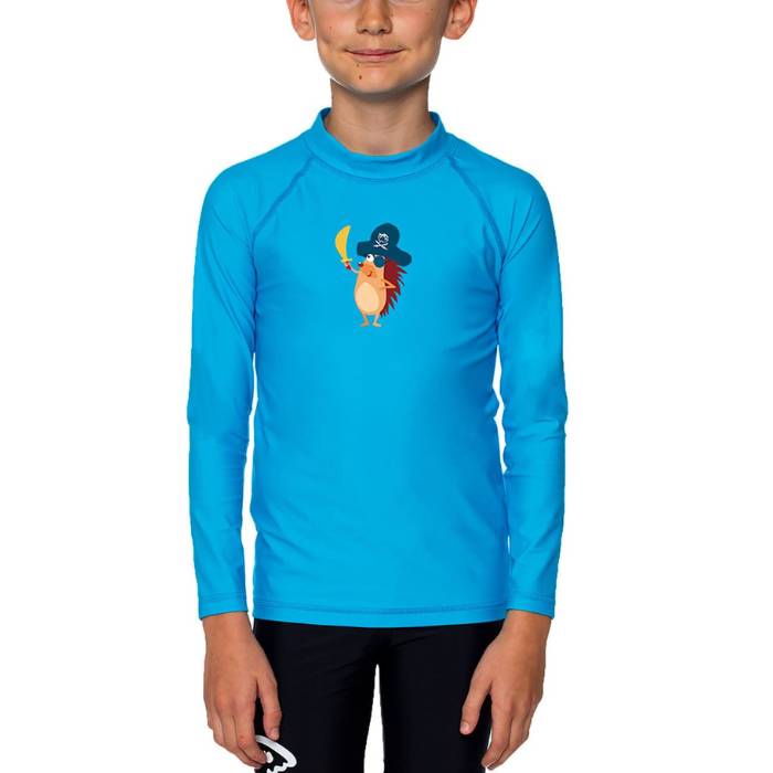 Kinder UV Langarm Shirt mit Igelchen - Hellblau - Herby FamilyKinder UV Langarm Shirt mit Igelchen - Hellblau