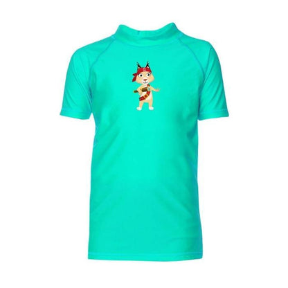 Kinder UV T-Shirt mit Eva - Grün - Herby FamilyKinder UV T-Shirt mit Eva - Grün