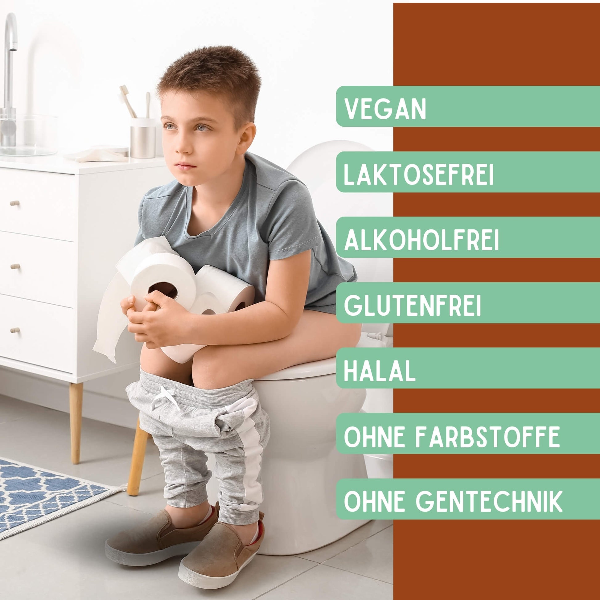 Eigenschaften des ohlalax_-Sirup sind Vegan, Laktosefrei, alkoholfrei, glutenfrei, halal, ohne Farbstoffe und ohne Gentechnik